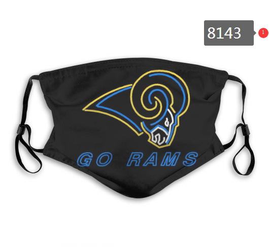 NFL 2020 Los Angeles Rams  #1 Dust mask with filter->nfl dust mask->Sports Accessory